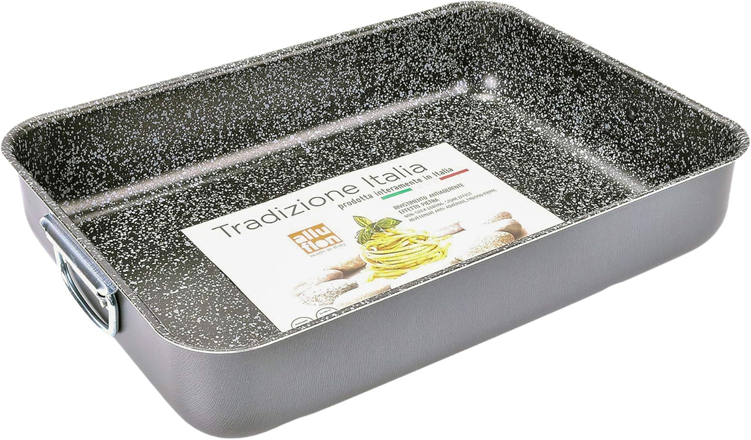 Alluflon - Tradizione Italia - plat à lasagnes 31x23 cm, aluminium noir