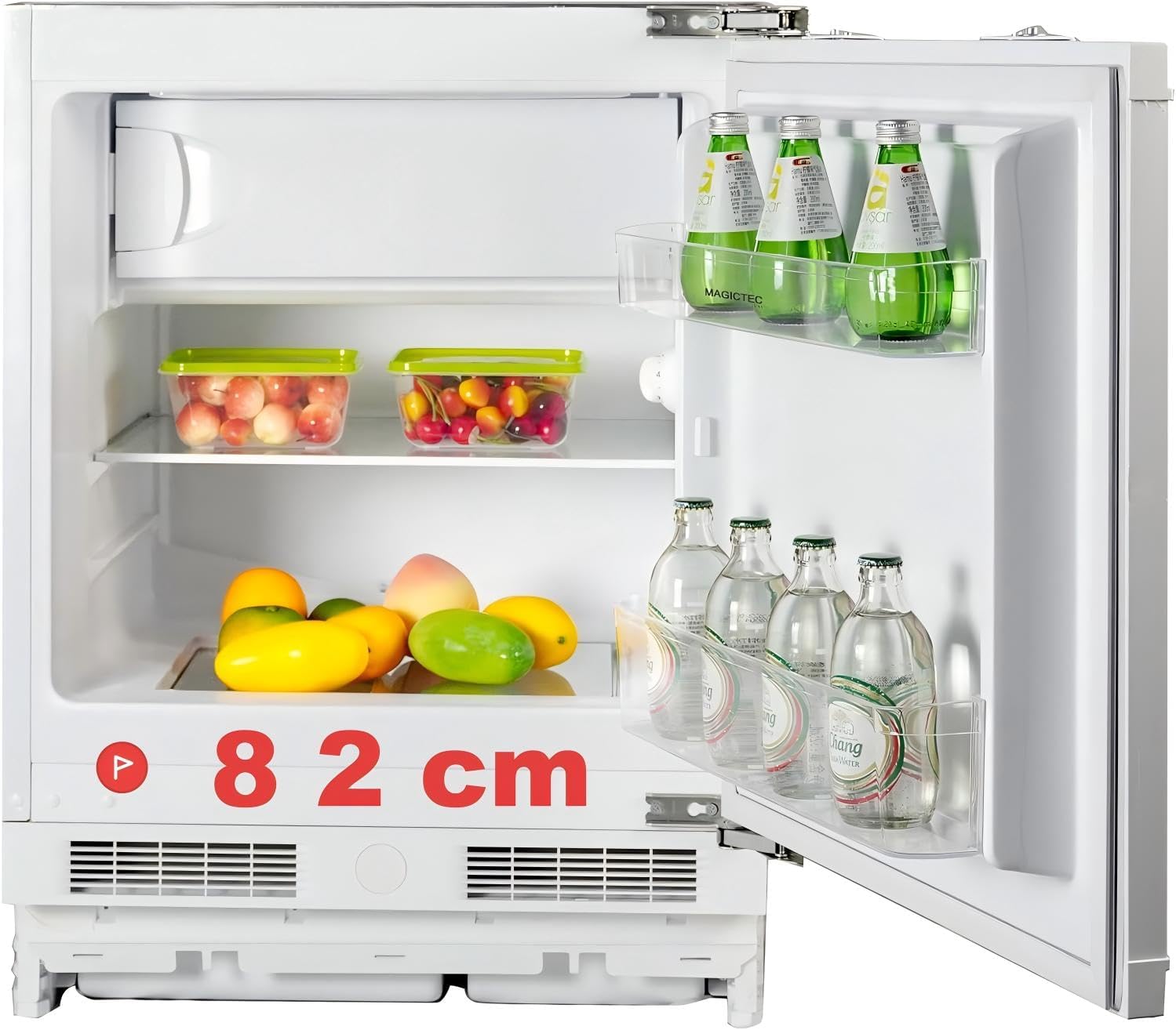 Réfrigérateur congélateur encastrable 82 cm, 96L, charnières réversibles, réglage température