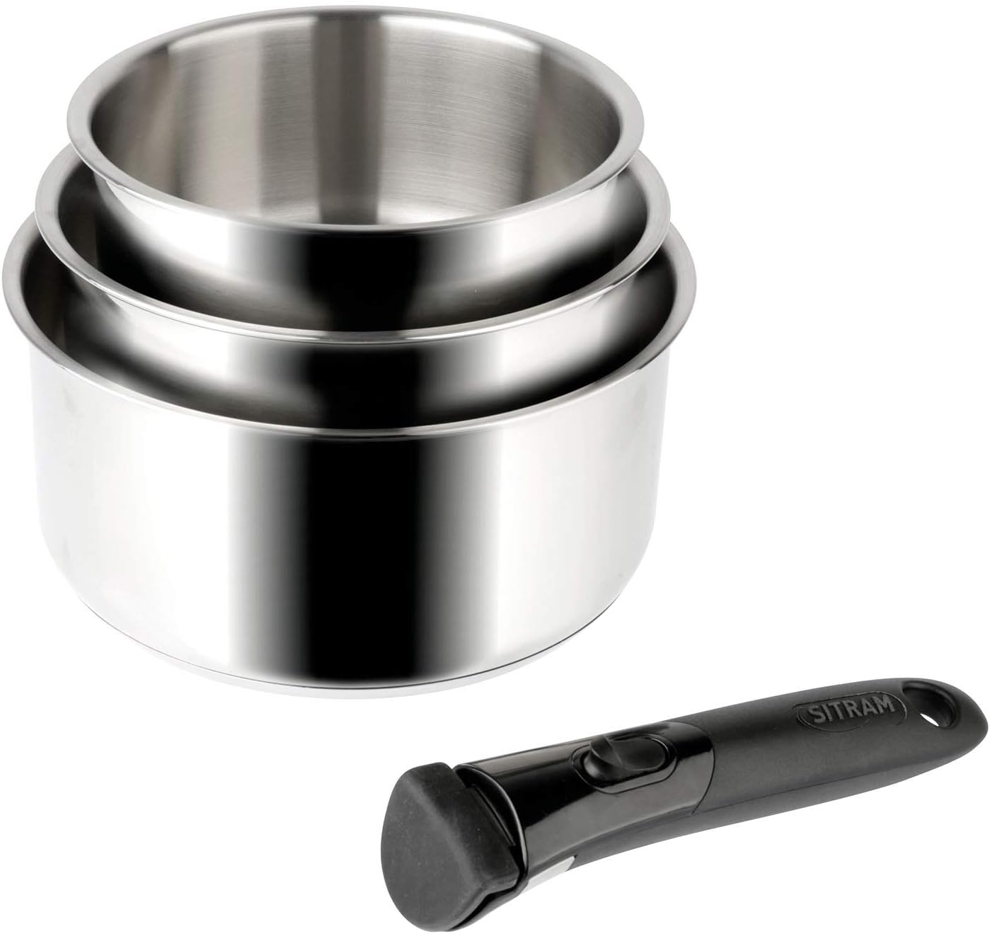 Sitram - Arpège série - 16/18/20cm - inox, poignée amovible, induction - 713511