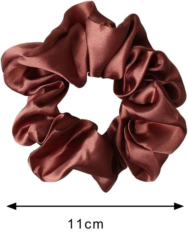 Nuoshen - chouchous satin colorés - lot de 6 - élastiques doux et résistants