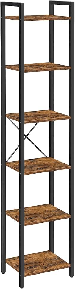 VASAGLE - étagère industrielle 30x40x187,5 cm, 6 niveaux, rangement, LLS101B01