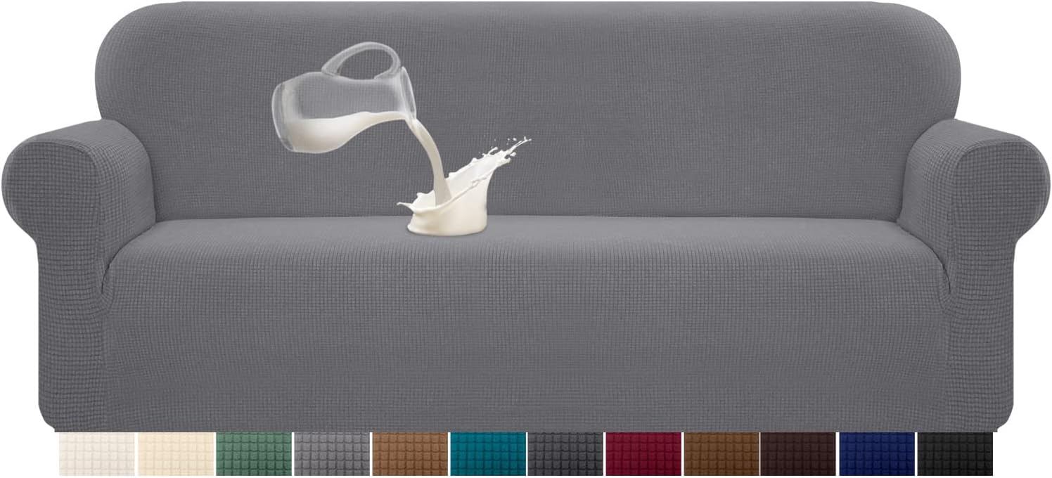 Granbest - Housse canapé stretch imperméable 4 places - Gris clair