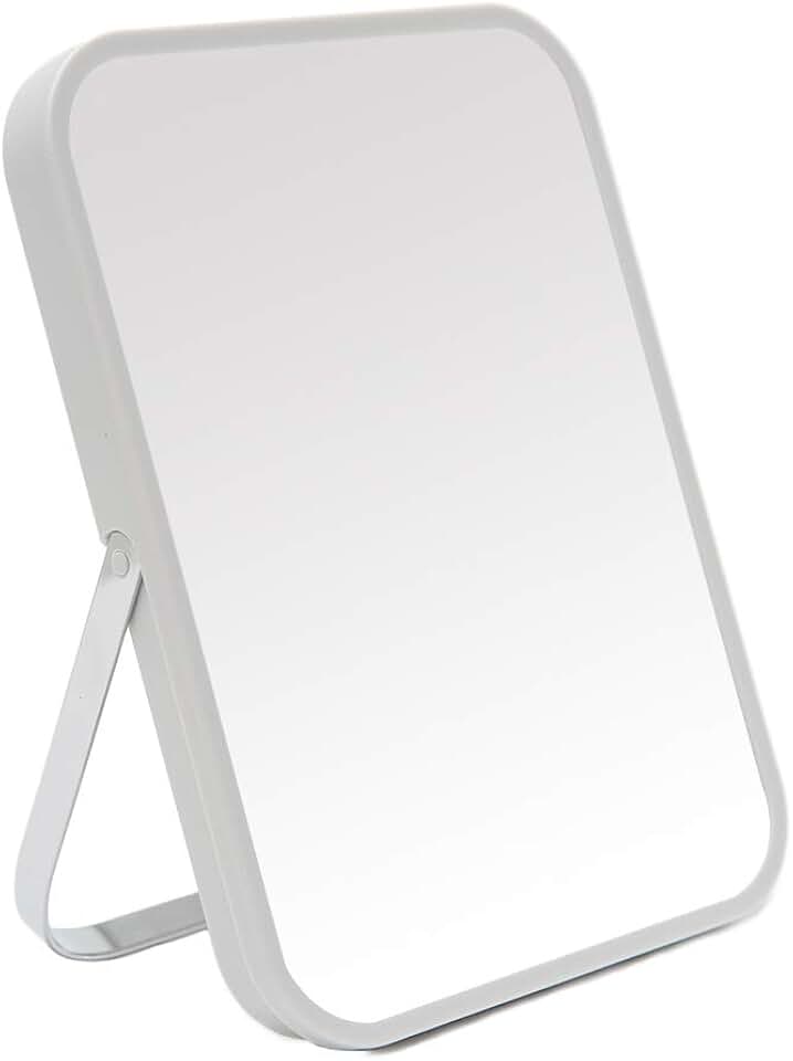YEAKE - miroir de maquillage, 20,3 cm, support métal, réglable 90°, portable