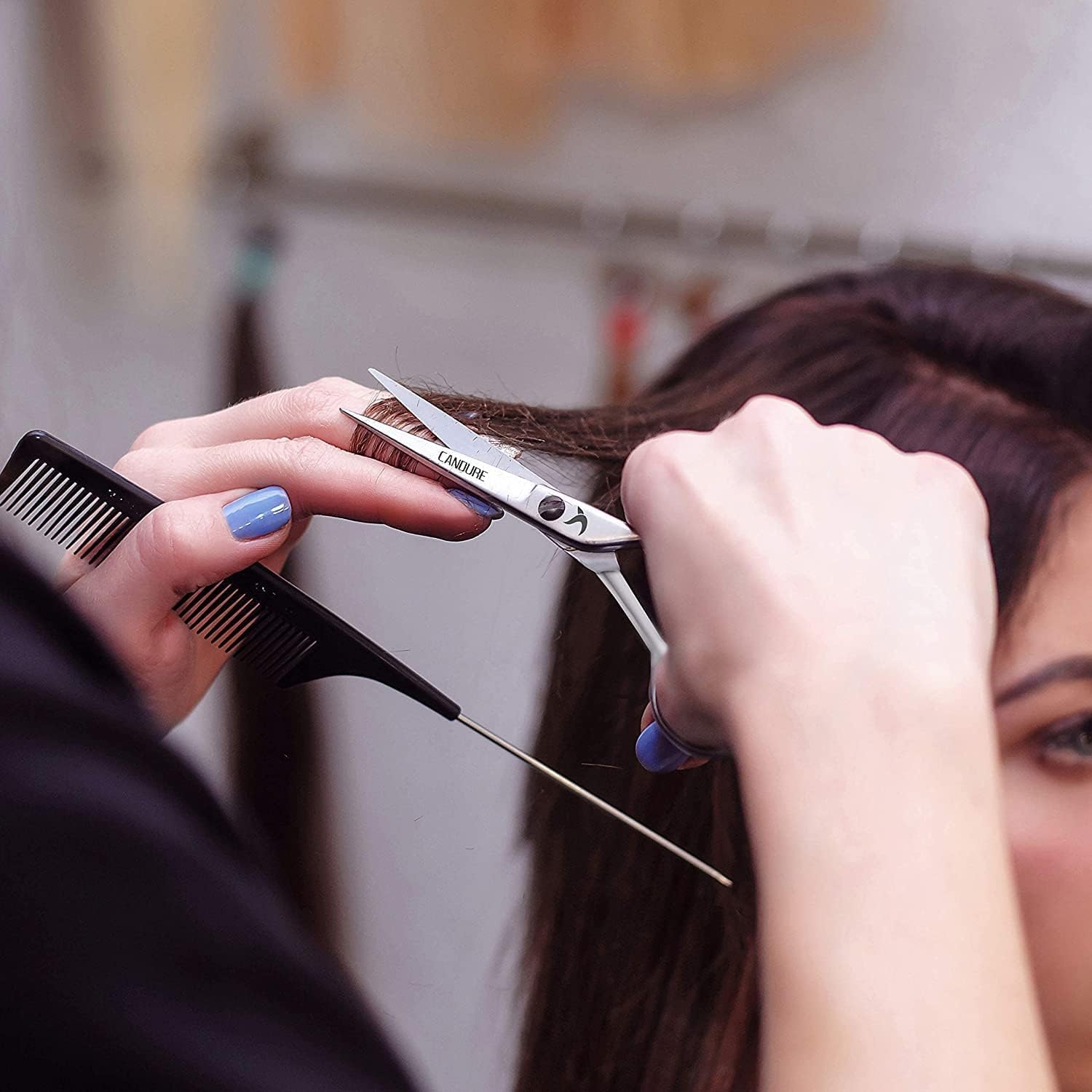 Candure - ciseaux de coiffure pro 6.5'' - inox, coupe précise