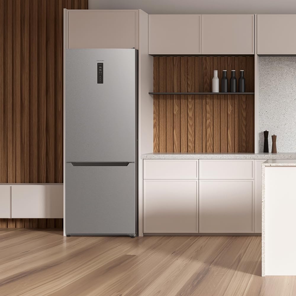 Cecotec - Bolero CoolMarket Combi 356 - 356L inox - No Frost, MultiAirFlow, congélation rapide, classe E