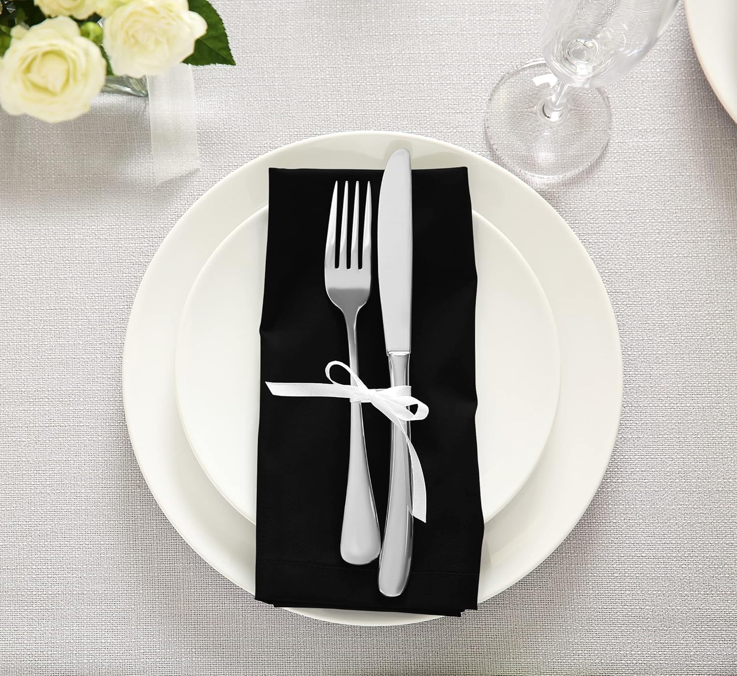 Utopia Kitchen - serviettes tissu - 50x50 cm - coton mélangé lavable