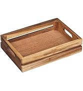 Tala Boîte de rangement en bois d'acacia naturel Taille moyenne