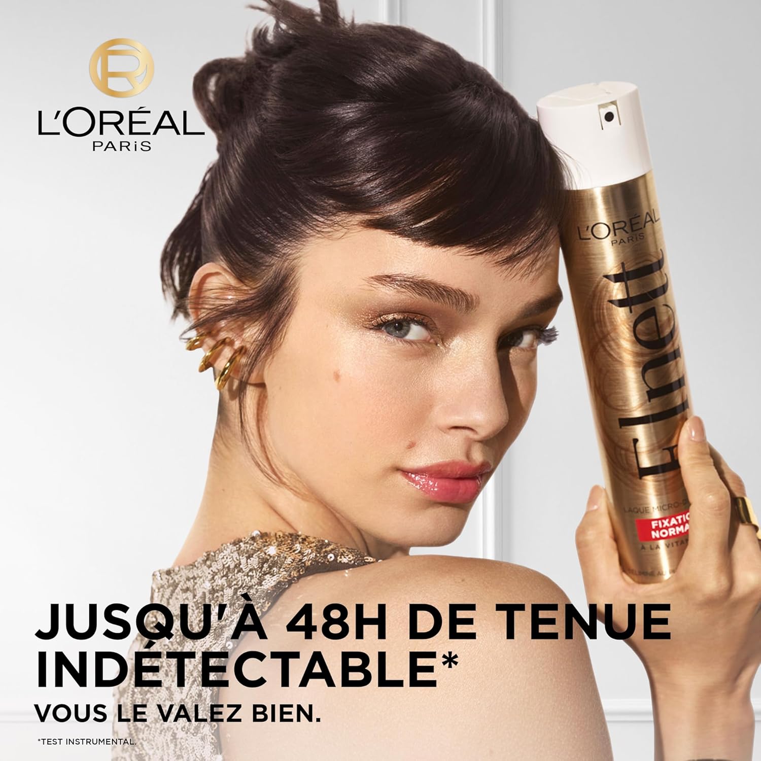 L'Oréal Paris - Elnett Satin - 300 ml - fixation normale, tenue 24h, vitamine B5