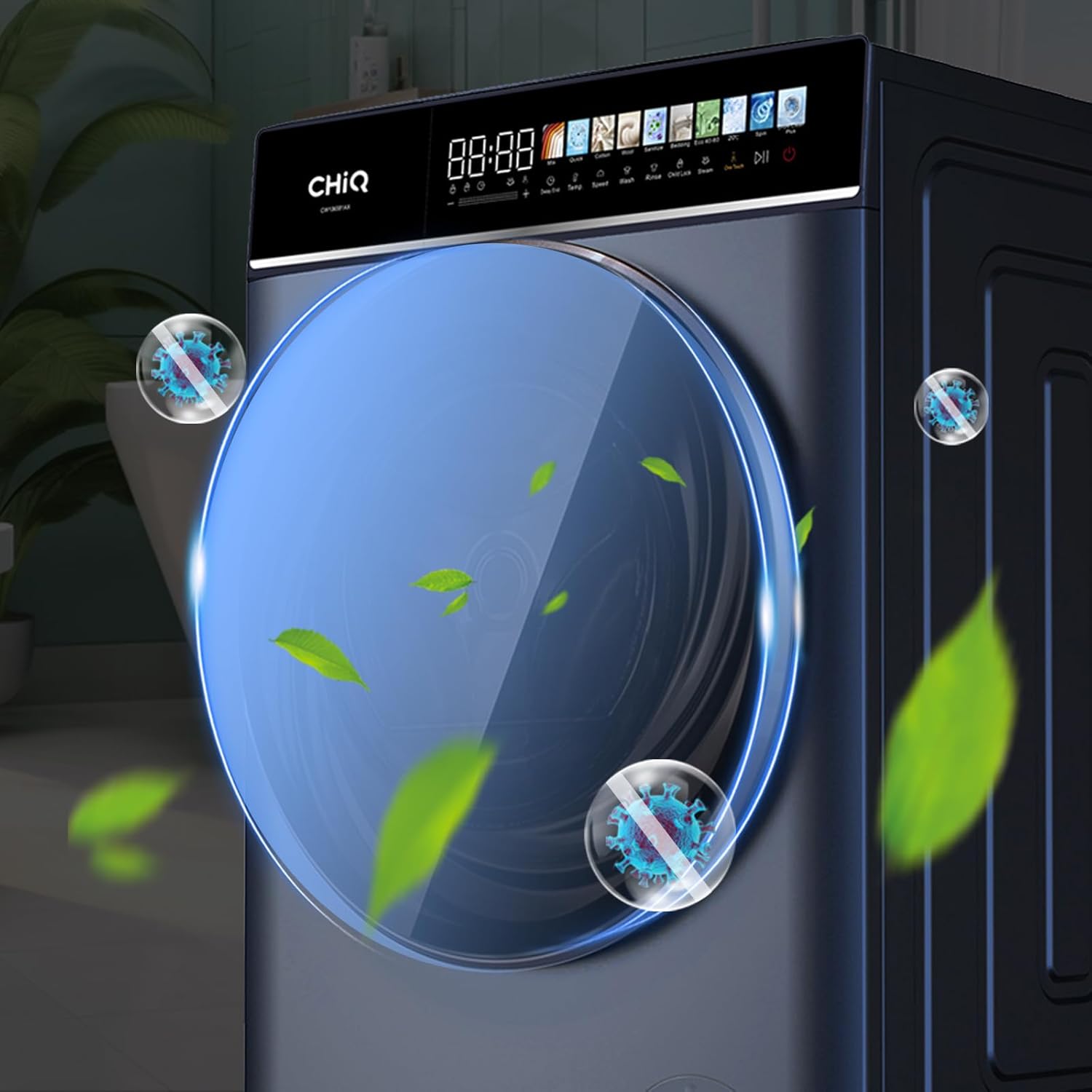 CHiQ - Lave-linge 10 kg, classe A-10%, Inverter, vapeur, CW106581AX