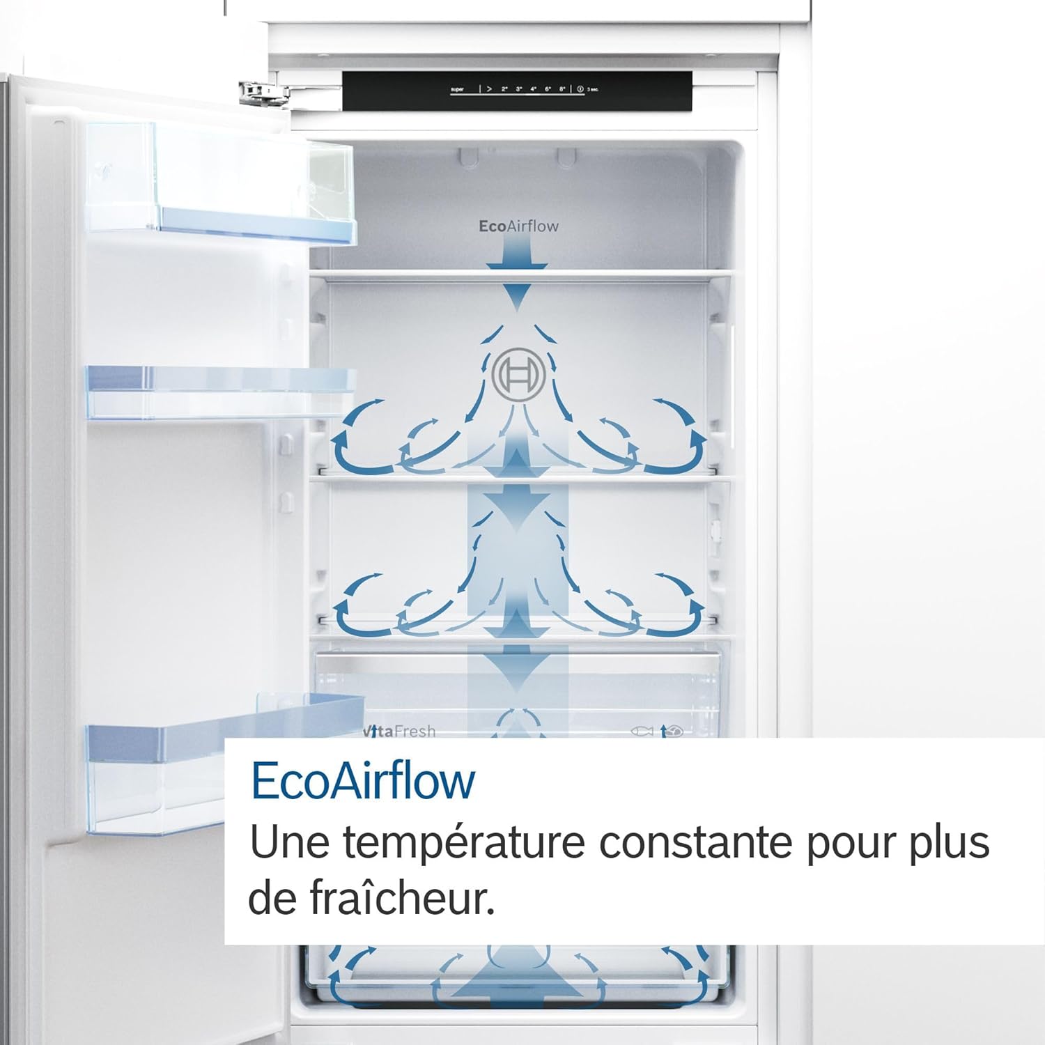 Bosch - réfrigérateur Série 4, 204L, encastrable, 122,5x56cm - KIR41VFE0