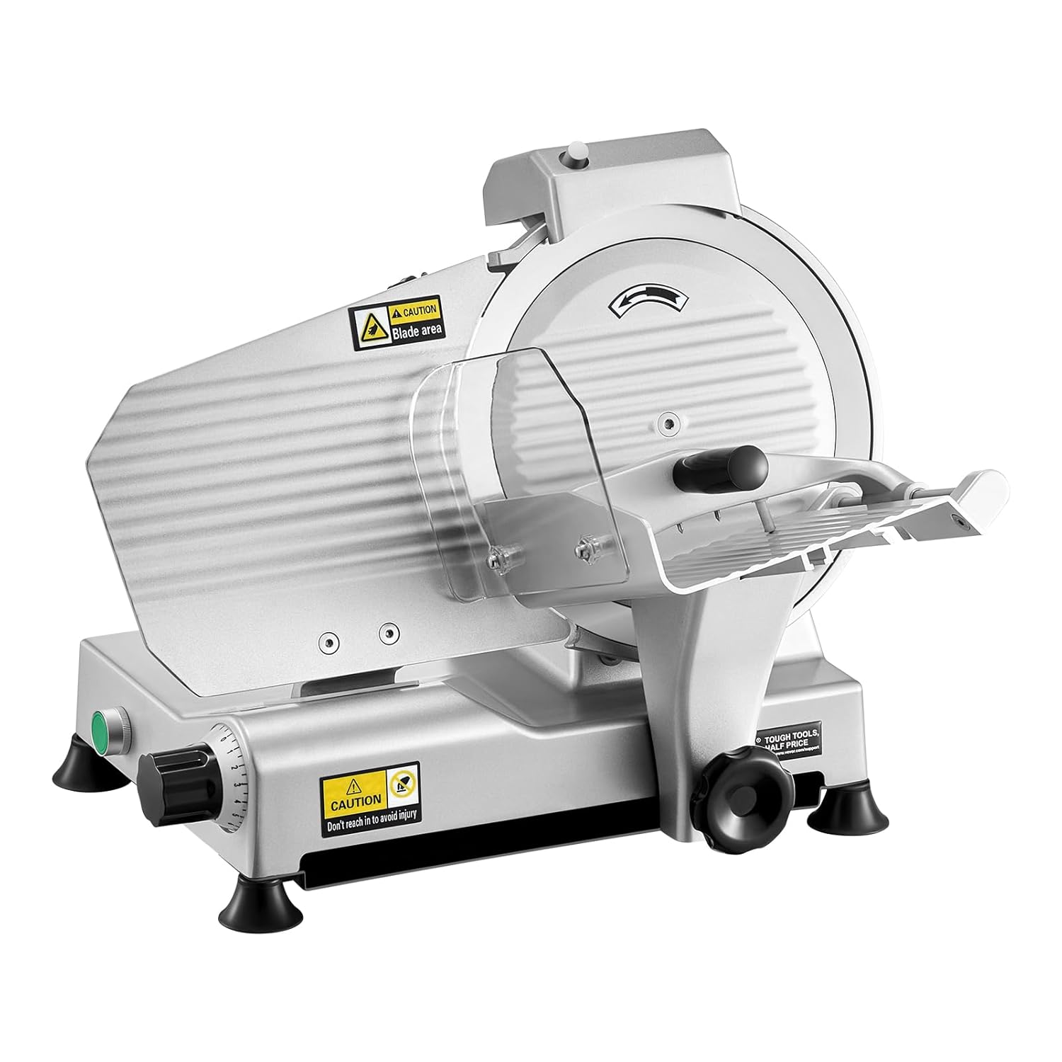 VEVOR - trancheuse à viande 180W - lame 65Mn 0-10mm, électrique