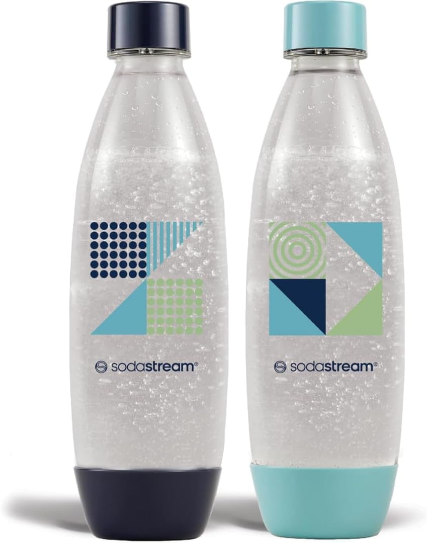 Sodastream - pack bouteilles 1L Snap & Lock - lot de 2 - sans BPA, lave-vaisselle
