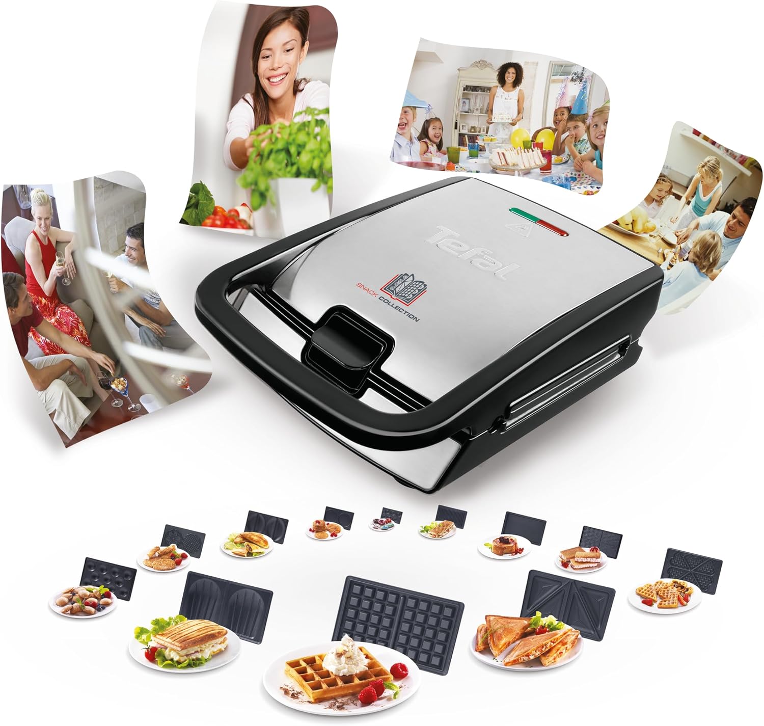 Tefal - Snack Collection - 2 plaques biscuits, livre recettes - XA801412