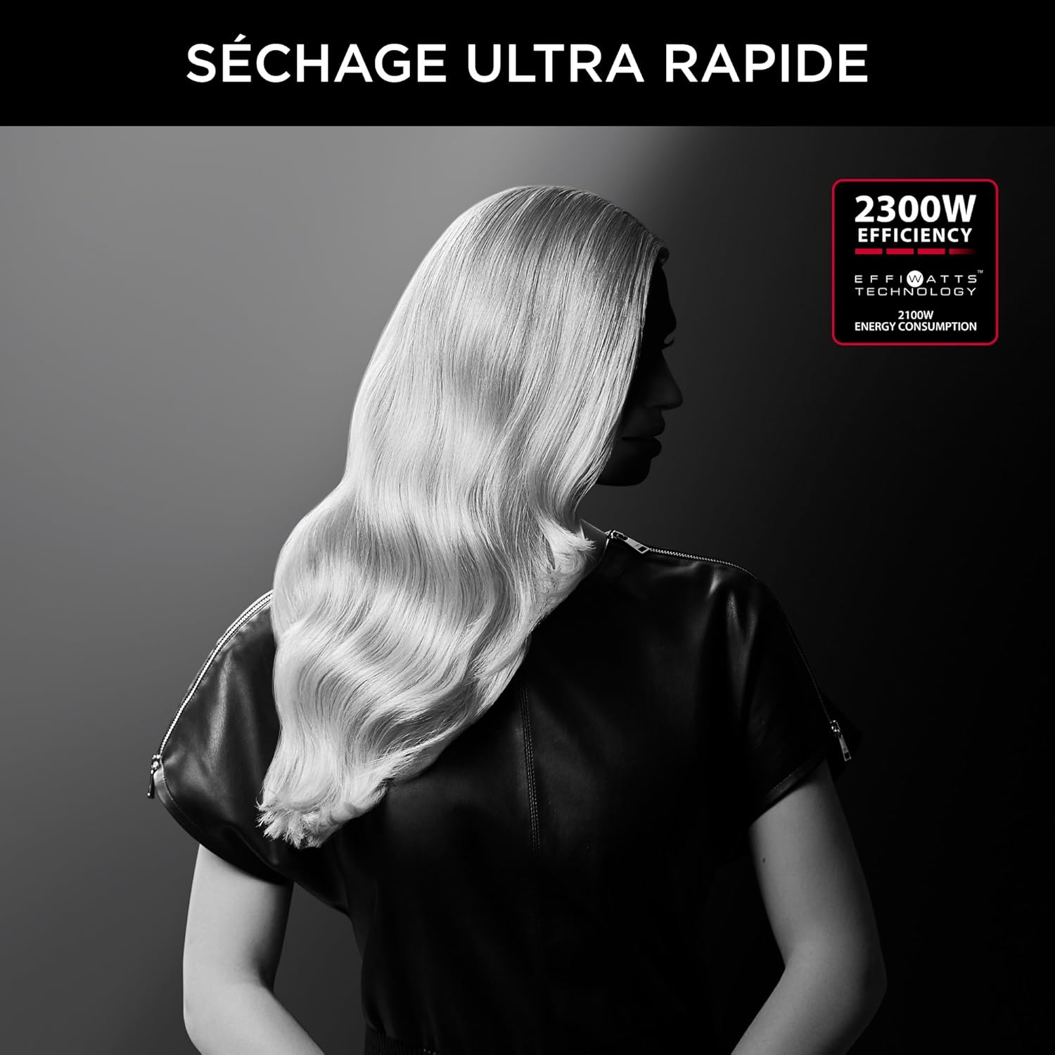 Rowenta - Studio Dry Karl Lagerfeld - sèche-cheveux compact - 6 vitesses/températures, technologie Effiwatts - CV581LF0
