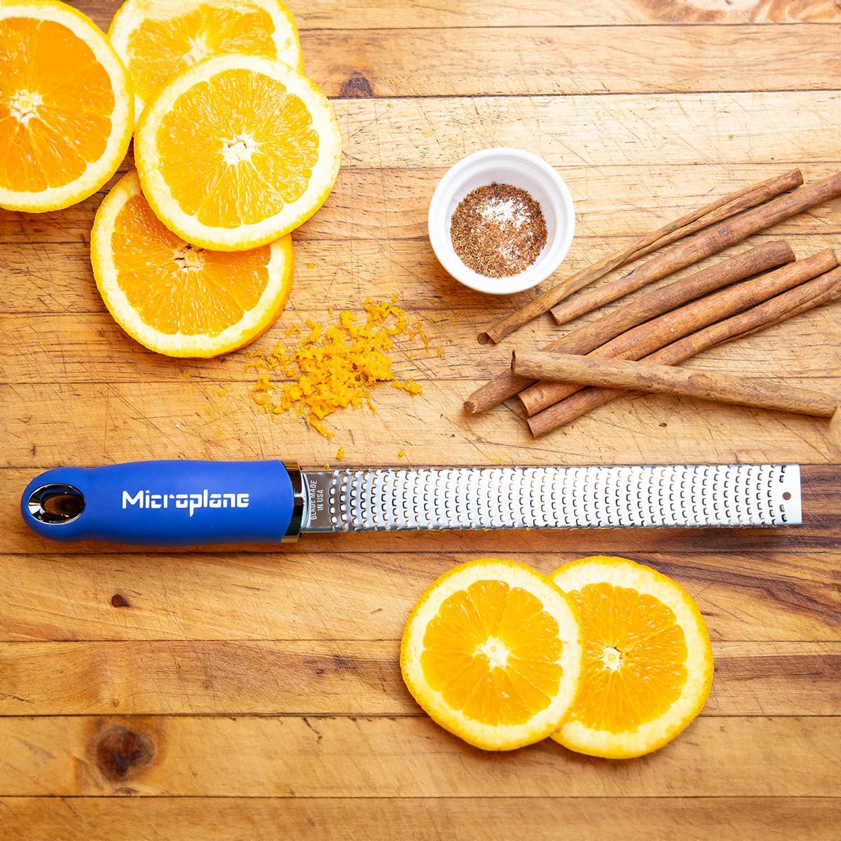 Microplane - zesteur classique bleu - lame inox - poignée ergonomique