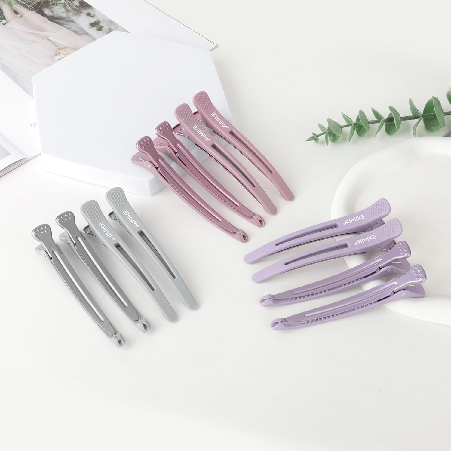 AIMIKE - pince cheveux Morandi - lot de 12 - antidérapantes, sans trace
