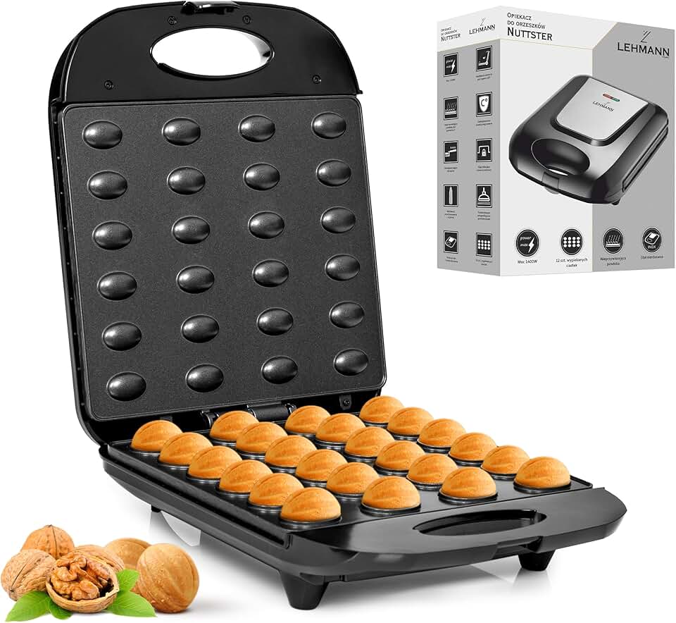 Lehmann - Boulangerie électrique 1700W, 24 noix, anti-adhésif, compact