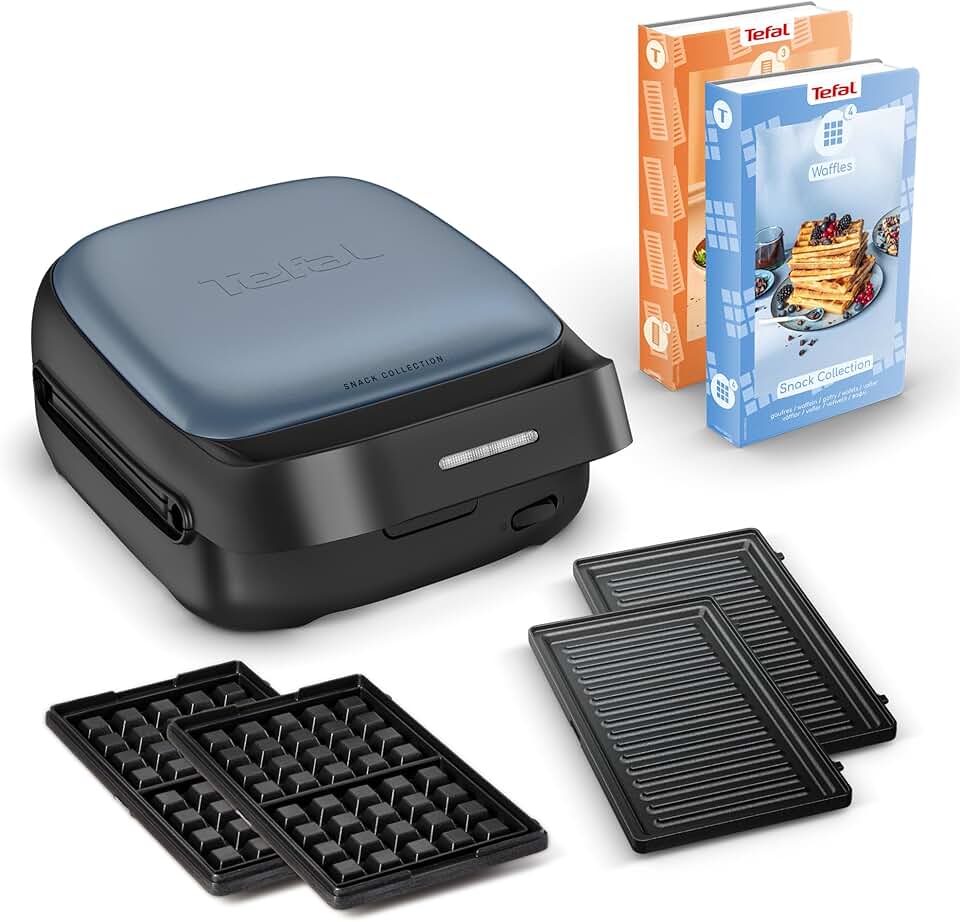 Tefal - Snack Collection - gaufrier multifonction, 20 plaques, recettes sucrées/salées - SW8674F0