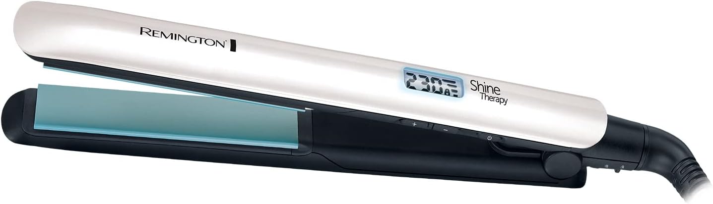 Remington - Lisseur Shine Therapy - plaques slim céramique, soin huile argan, écran LCD, 150-230°C - S8500