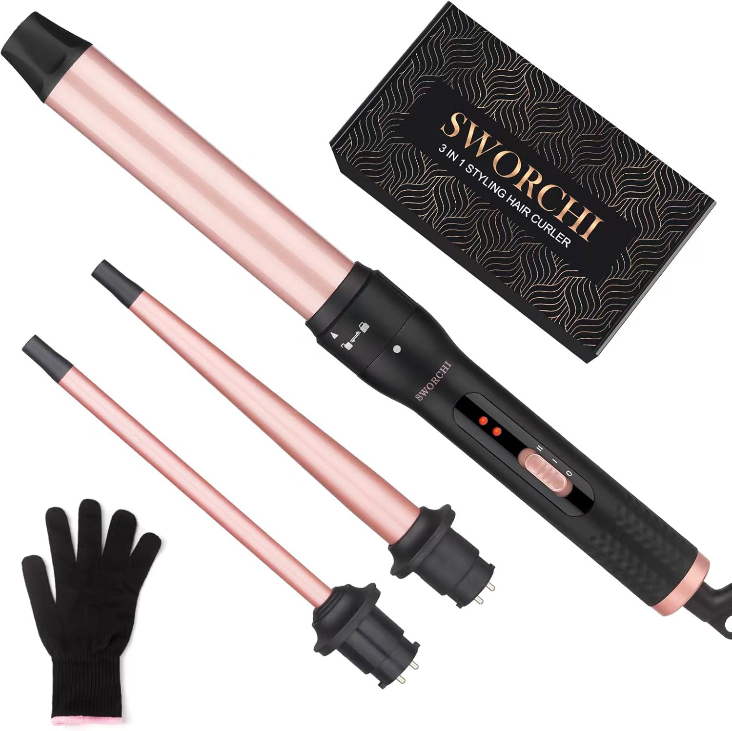 Boucleur à cheveux 3 en 1 - céramique, 9-32mm, température réglable