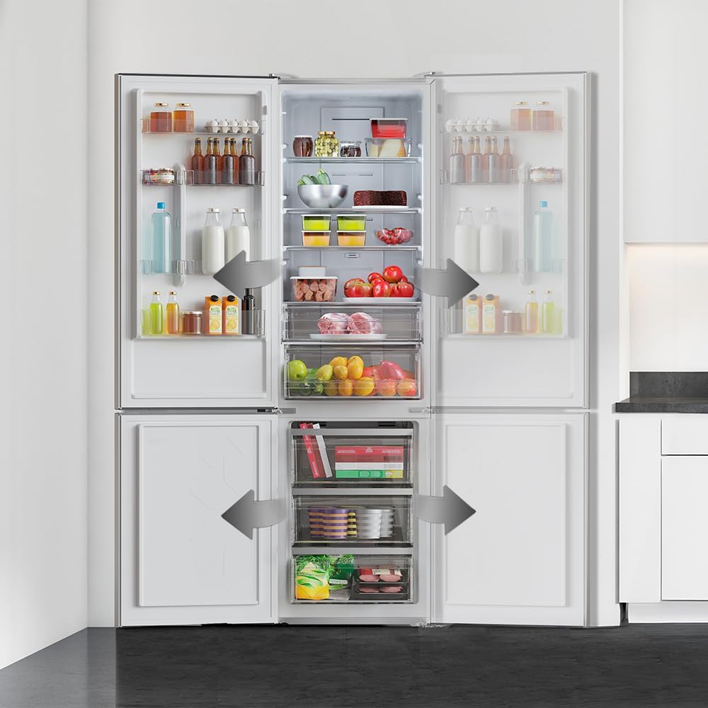 Cecotec - Bolero CoolMarket Combi 356 - 356L - No Frost, Multi Airflow, porte réversible