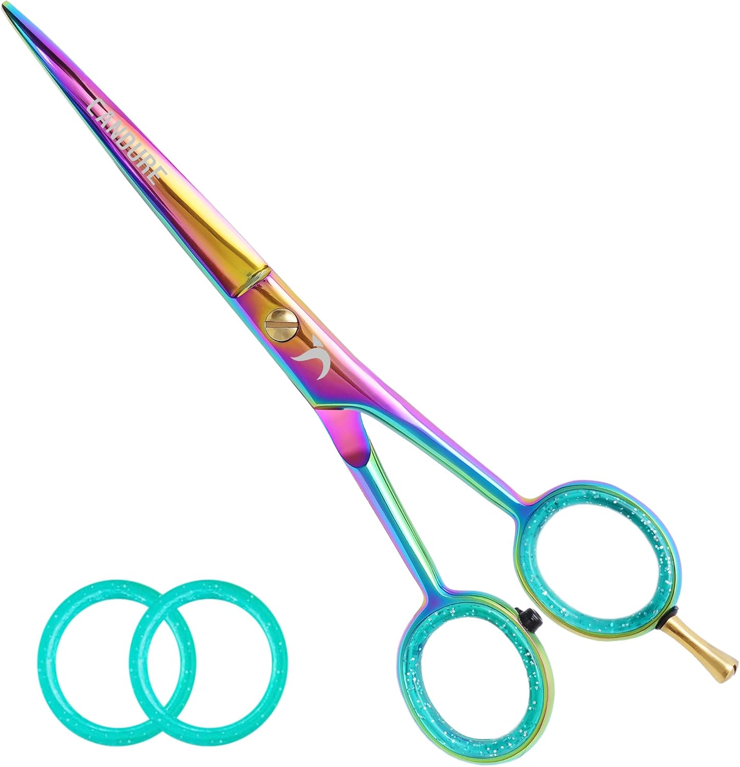 Candure - ciseaux coiffure arc-en-ciel - 6.5