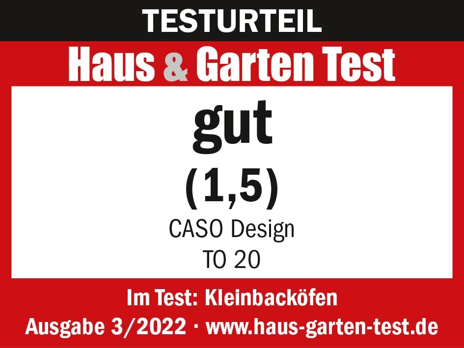 CASO - Four TO 20 - compact - 5 fonctions, 70-230°C, tournebroche