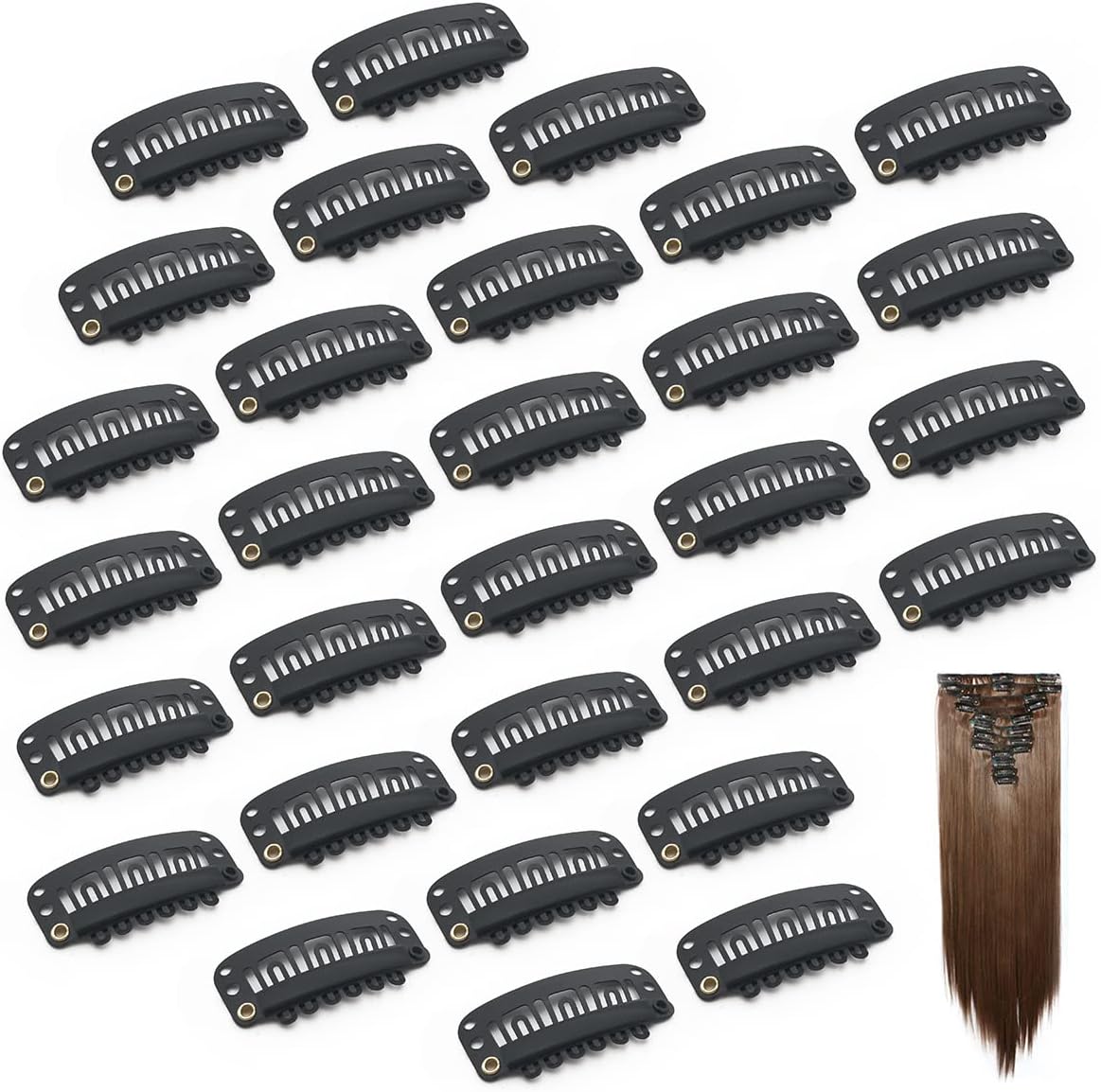 Dreamlover - clips métalliques perruque - 3 cm - fixation perruque lot 30
