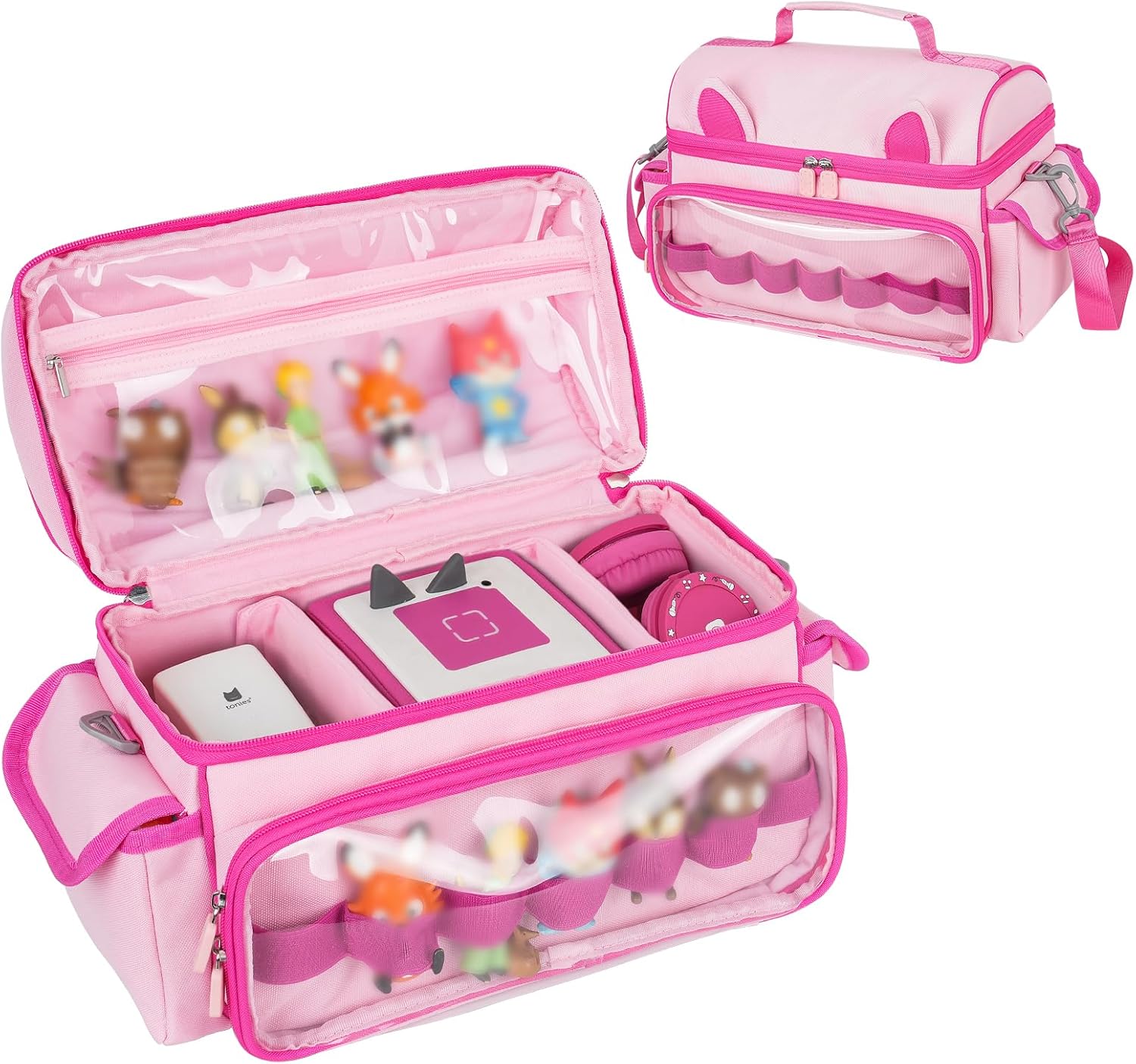 Étui de transport - compatible Toniebox 1/2 - rangement personnages et accessoires - compact, résistant