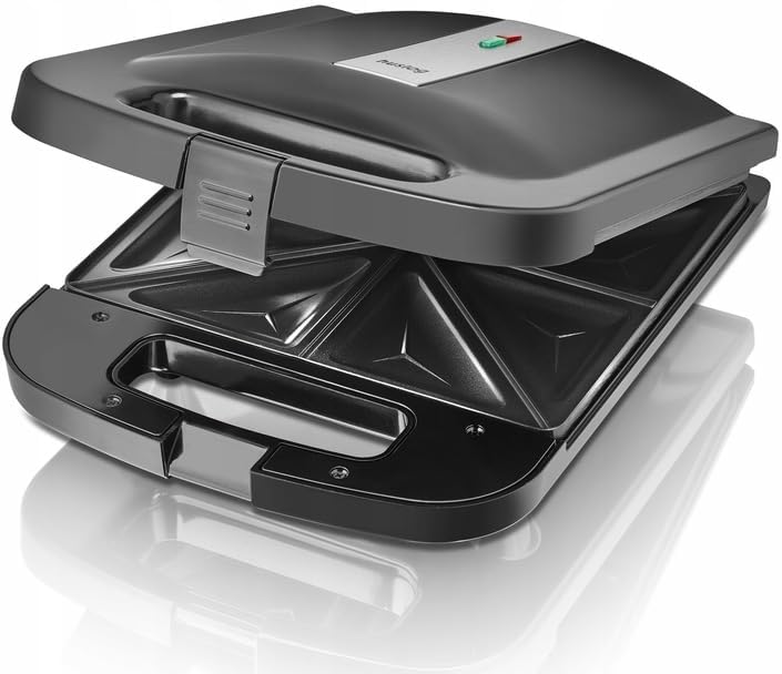 Croque-monsieur électrique XXL - 4 sandwichs - 1400 W - noir