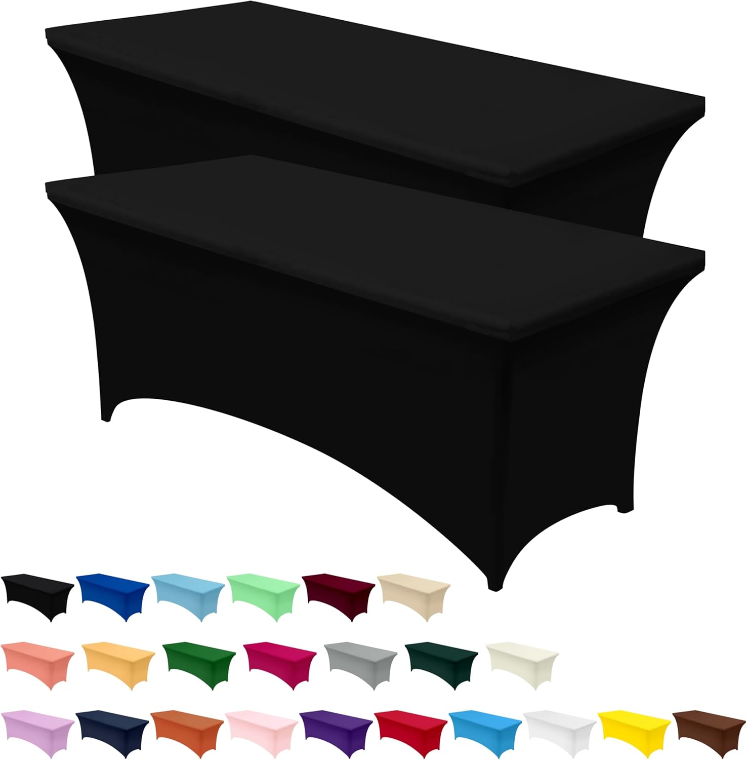 Utopia Kitchen - nappe extensible 183 cm - polyester spandex, lavable, lot de 2