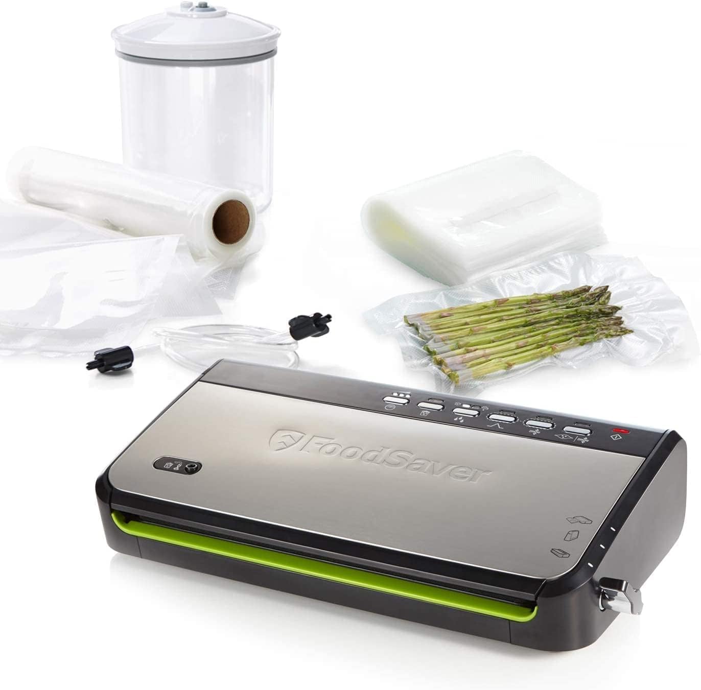 FoodSaver - machine sous vide série FFS005X - compacte - rangement rouleau, fonction pulse, accessoires inclus - FFS005X