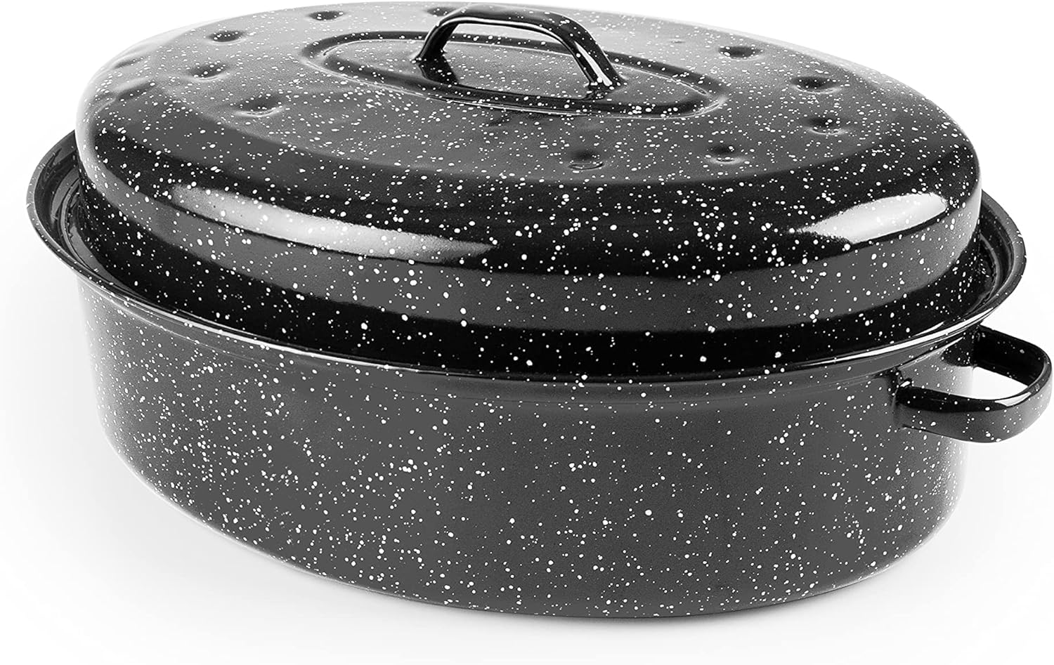 Ibili - Cocotte ovale émaillée - 42x32x15 cm - acier noir