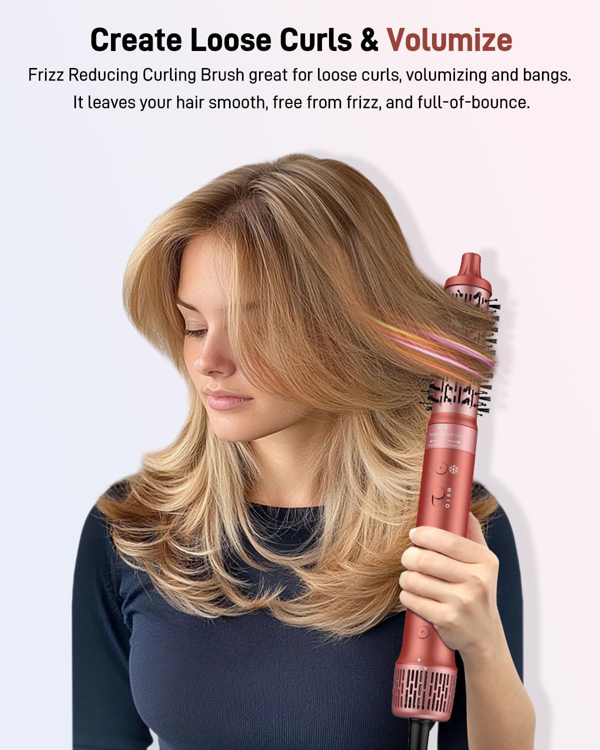 Sèche-cheveux 5 en 1 - air styler, séchage rapide, anti-frisottis, lissage, rangement