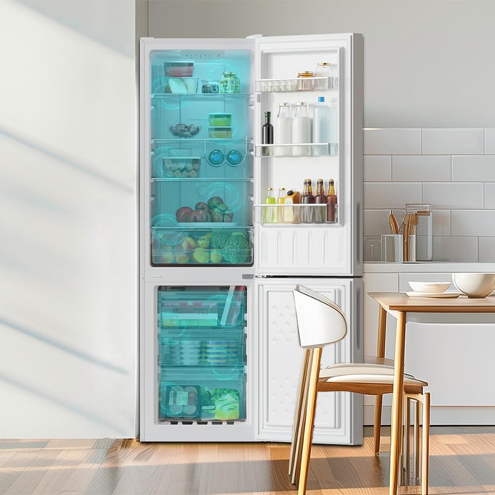 Cecotec - Bolero CoolMarket Combi 250 - 250L - No Frost, Multi Airflow, tiroir humidité, casier bouteilles, E