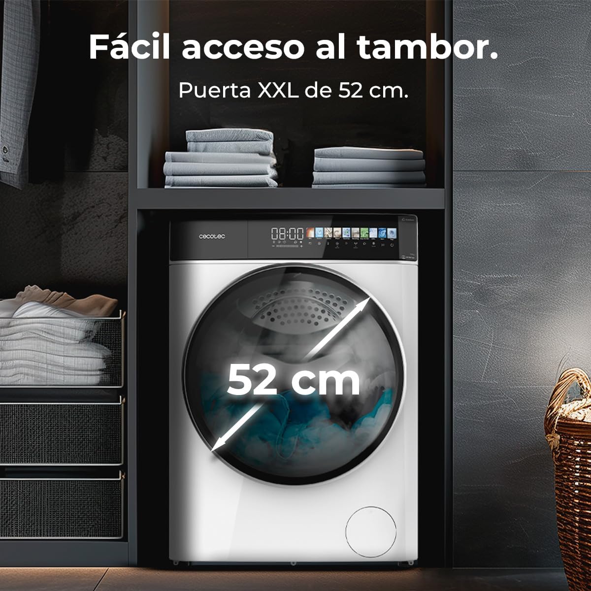 Cecotec - Bolero DressCode série - 10kg, 1400tr/min, écran 10,3