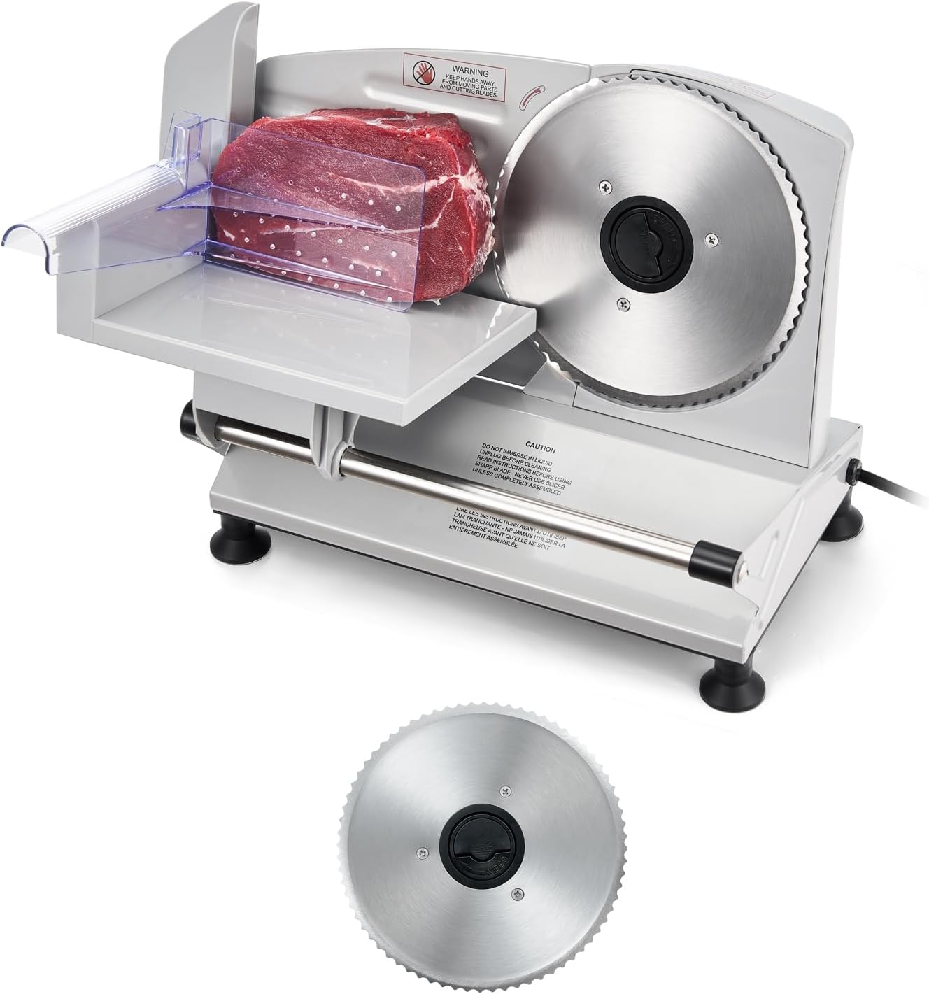 VEVOR - trancheuse électrique 150W, lame 170mm, coupe réglable
