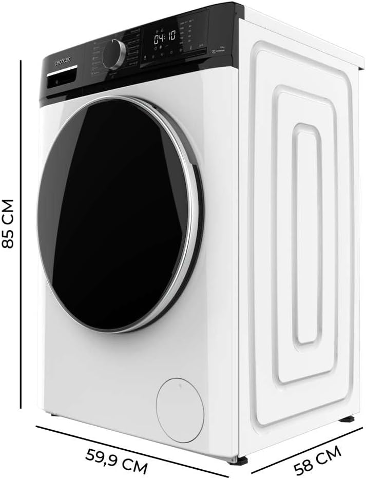 Cecotec - Bolero DressCode 10610 - 10kg, frontal, 1400rpm, vapeur, 15 programmes, Inverter 10610