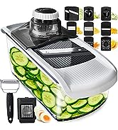 11-en-1 Multifonctions Mandoline de Cuisine Professionnelle - Coupe Legume Trancheuse Râpeuse Lég...