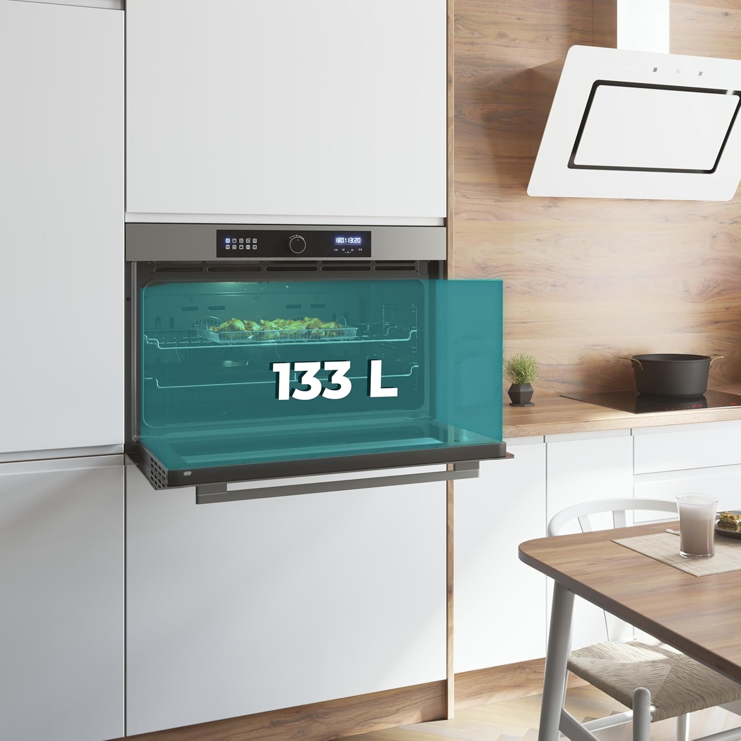 Cecotec - Bolero Hexa - 133L - Inox, 11 fonctions, 3800W, Airfryer AF319000