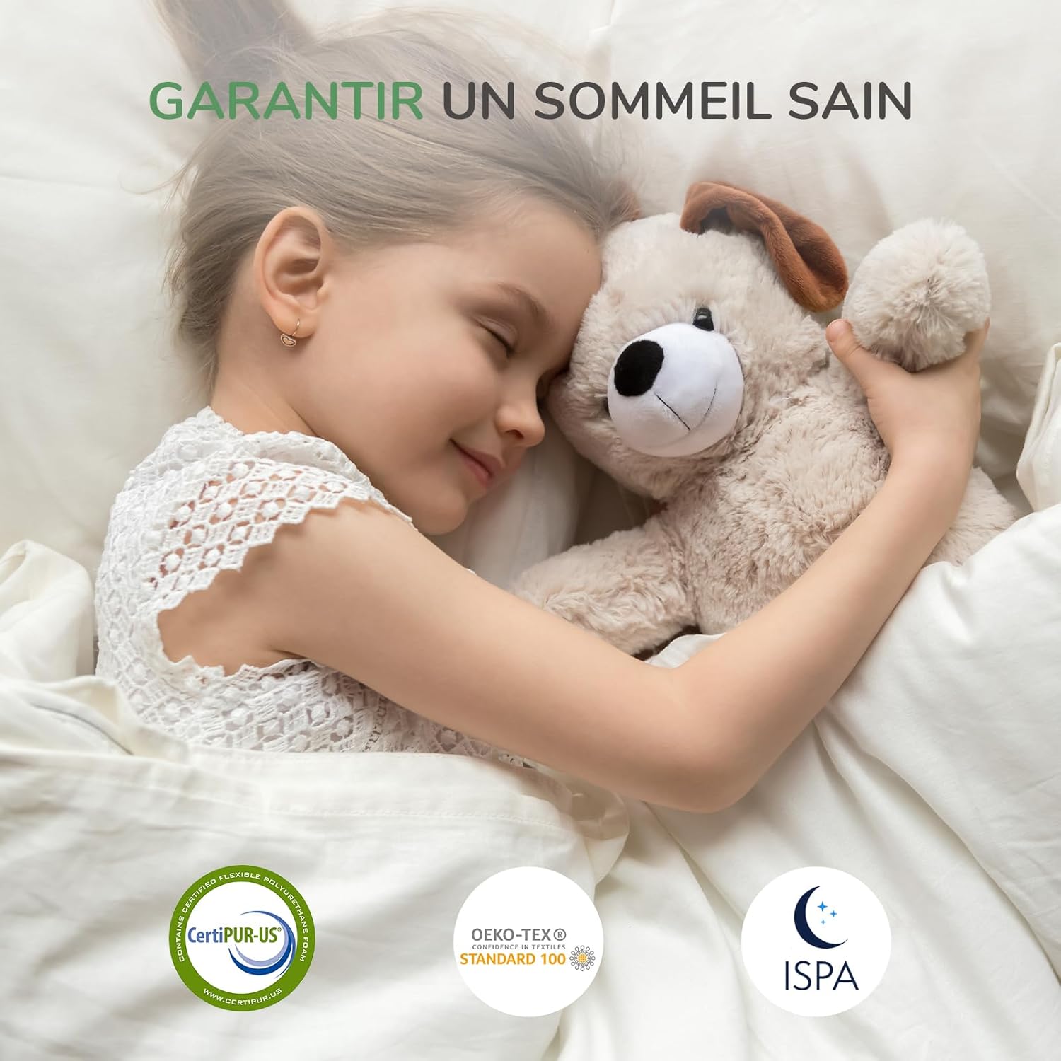 Novilla - surmatelas mémoire de forme 160x200 cm, 7,5 cm, housse lavable