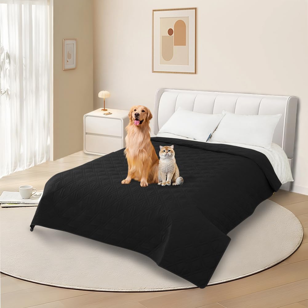 DUJUIKE - housse imperméable canapé - 208x208 cm - base antidérapante, protection chien/chat