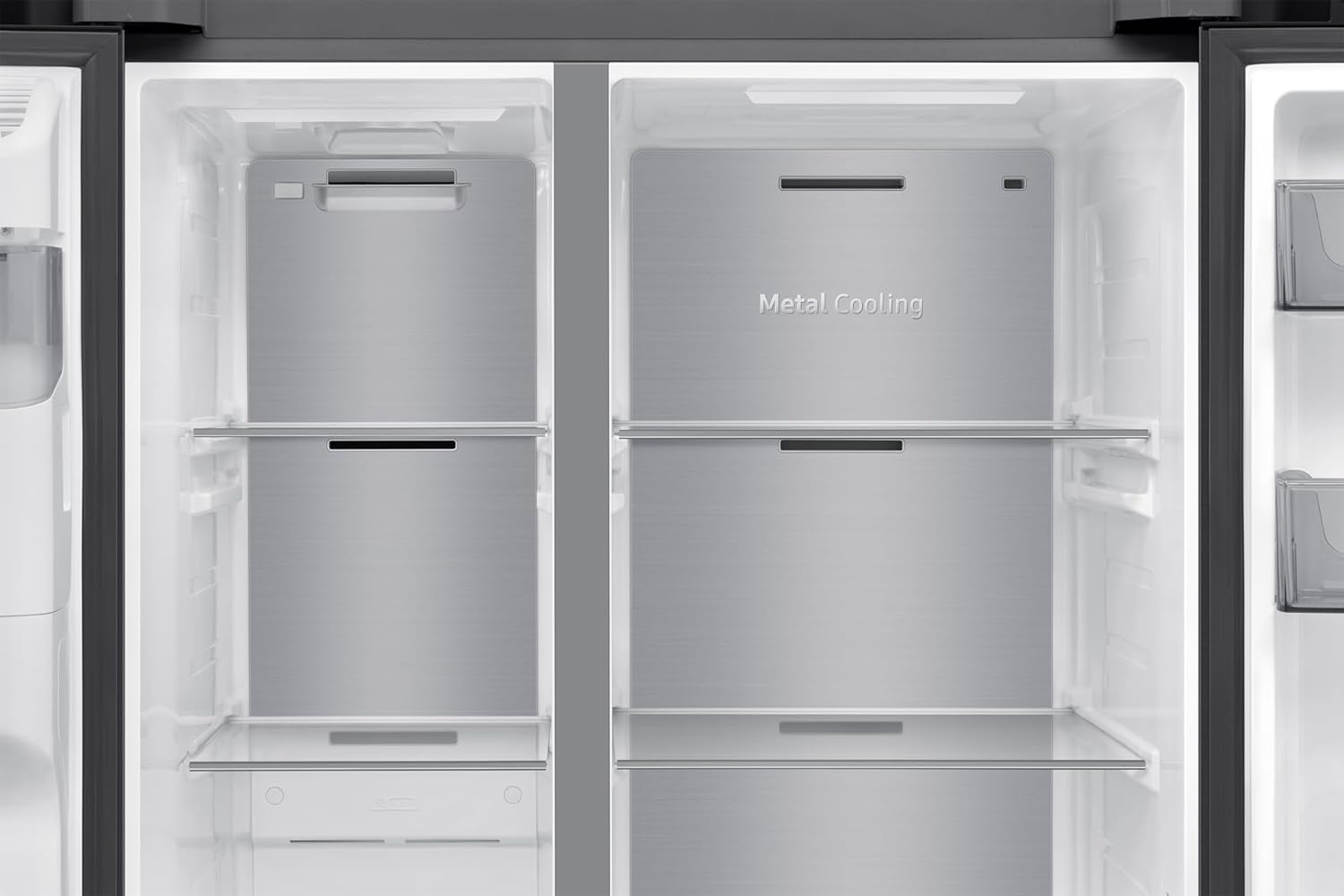 Samsung - Réfrigérateur côte à côte - 91,2x178,4x72,6 cm - Distributeur eau/glaçons, Wifi, No Frost, 635 L - RS70F65KEF/
