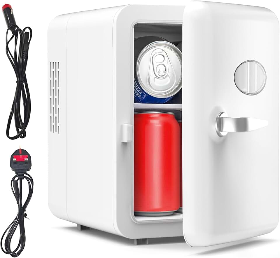 Mini frigo - 4L/6 canettes - compact, portable, bureau, voiture - CGA1