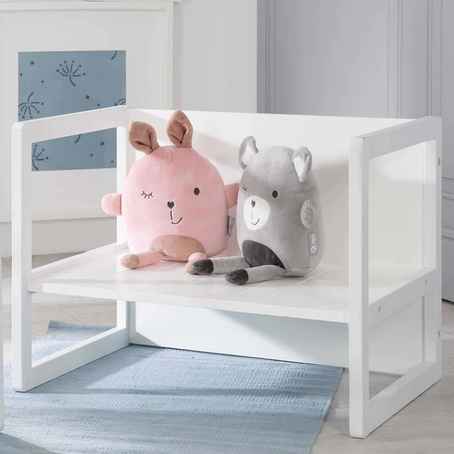 Roba - Banc Enfant 2en1 ajustable, bois, 57x44cm, table/bureau, 60kg
