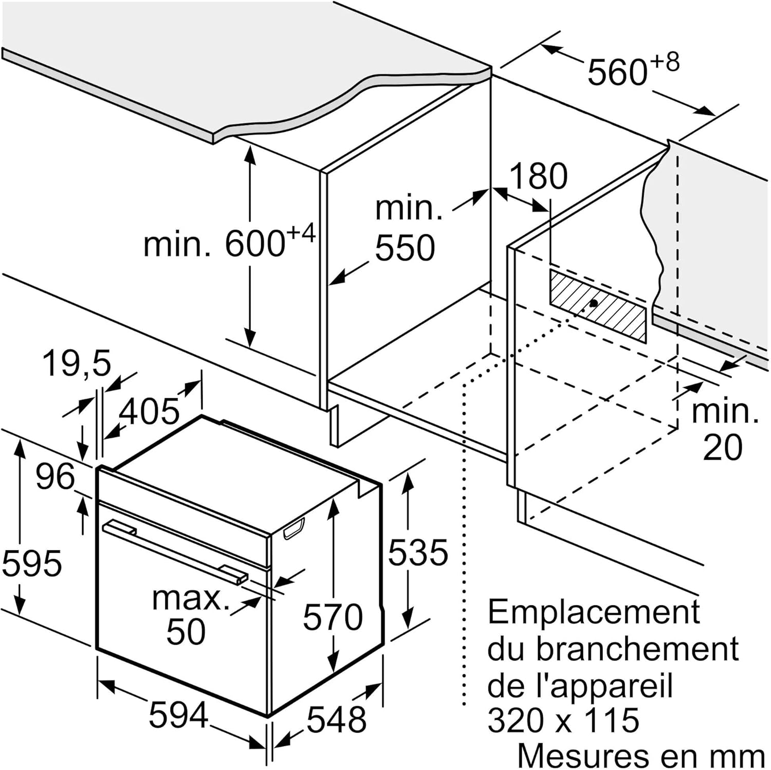 Bosch - Série 2 HBA171BS4F - Four encastrable, pyrolyse, inox, 60 cm