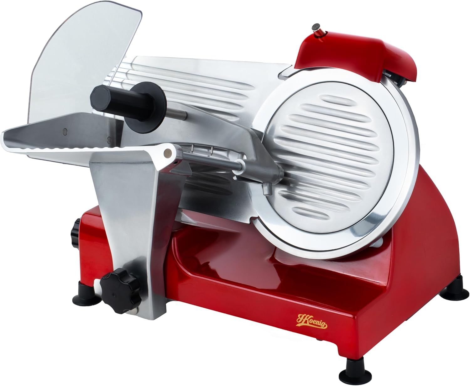 H.Koenig - MSX224 - trancheuse électrique 20 cm, 0-12 mm, aiguiseur, plateau large, 282 rpm