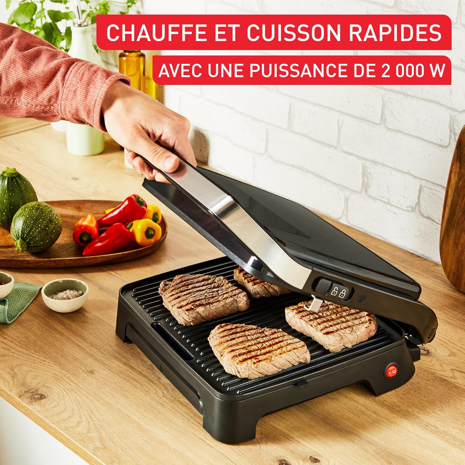 Tefal - Inicio - grande plaque, 2000W, chauffe rapide, antiadhésif GC271810