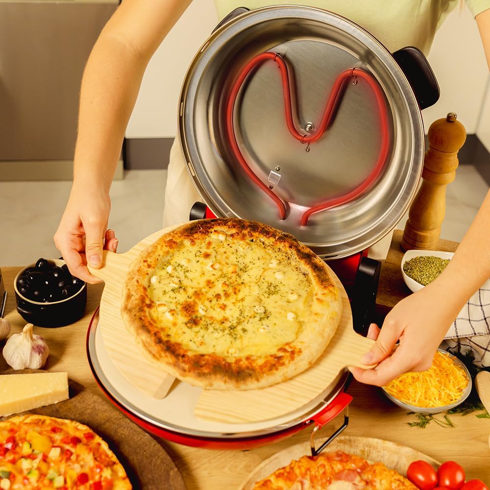 Cecotec - Fun Pizza&Co Mamma Mía - 1200W, 420ºC, pierre, minuteur 15min
