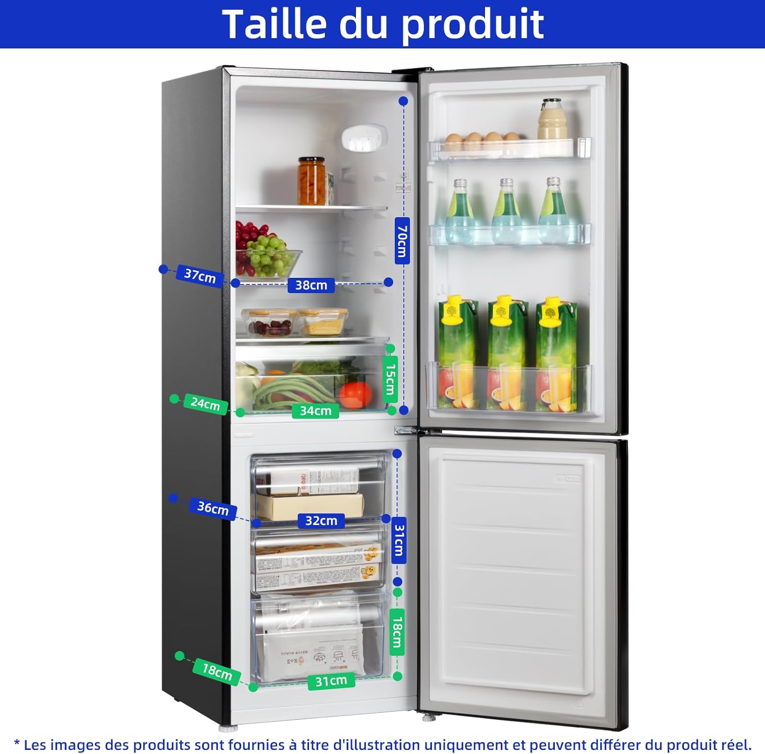 CHIQ - CBM159LEBD - 157L bas - low frost, silencieux, compact CBM159LEBD